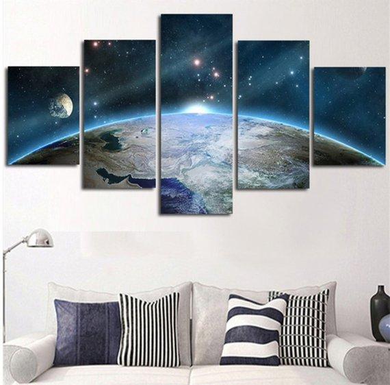 Planet Earth Canvas Home Decor Planet Earth Canvas Home Decor
