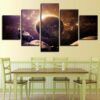 Planet Earth Universe 10 - Space 5 Panel Canvas Art Wall Decor