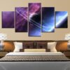 Planet Landscape 2 - Space 5 Panel Canvas Art Wall Decor