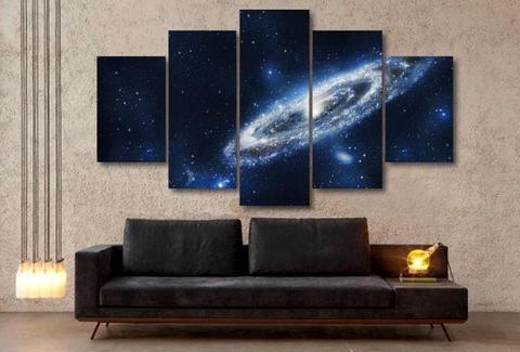Planet Of The Fantasy - Space 5 Panel Canvas Art Wall Decor Planet Of The Fantasy - Space 5 Panel Canvas Art Wall Decor