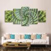 Plant Spiral Aloe - Nature 5 Panel Canvas Art Wall Decor