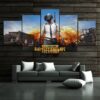 Playerunknowns Battlegrounds - Movie 5 Panel Canvas Art Wall Decor
