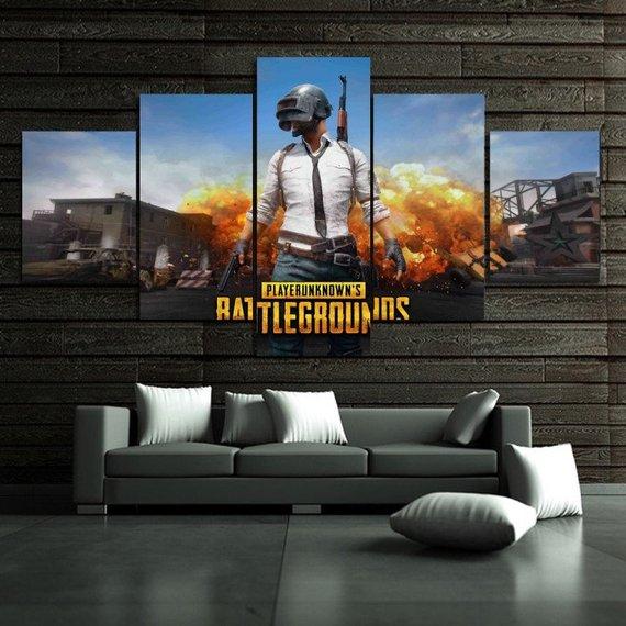 Playerunknowns Battlegrounds - Movie 5 Panel Canvas Art Wall Decor Playerunknowns Battlegrounds - Movie 5 Panel Canvas Art Wall Decor