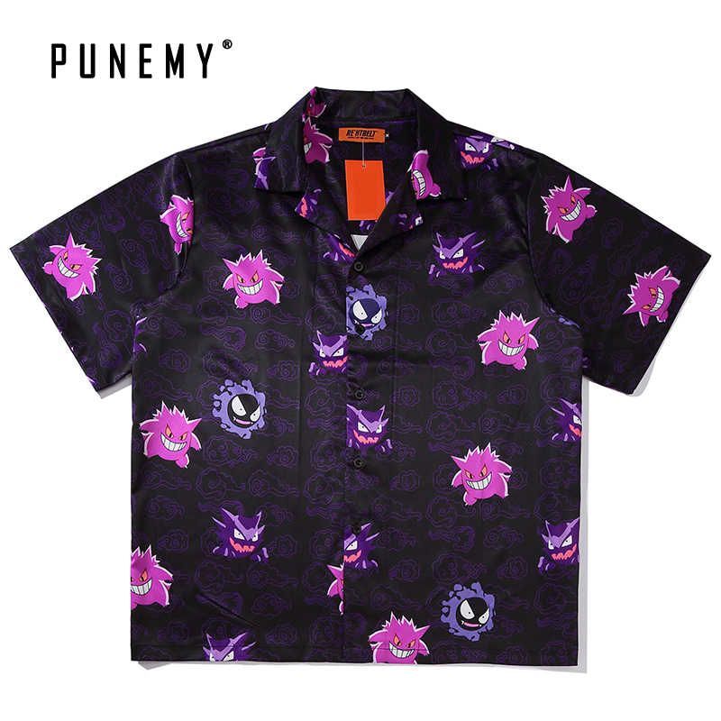 Pokémon Gengar Pattern Hawaiian Shirt Pokémon Gengar Pattern Hawaiian Shirt