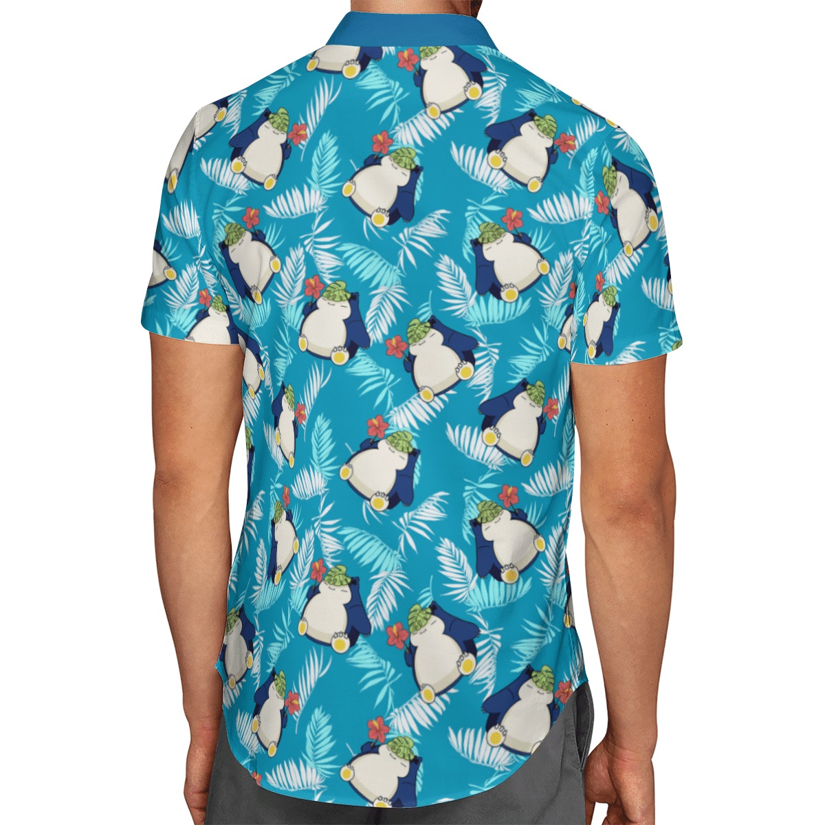 Pokemon Snorlax Tropical Short Sleeve Hawaiian Shirt Pokemon Snorlax Tropical Short Sleeve Hawaiian Shirt