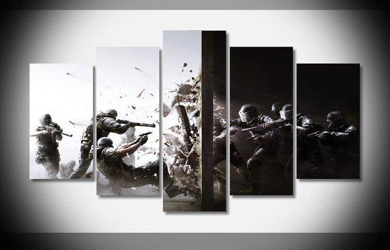 Police Good Vs Evil 4 - Gaming 5 Panel Canvas Art Wall Decor Police Good Vs Evil 4 - Gaming 5 Panel Canvas Art Wall Decor