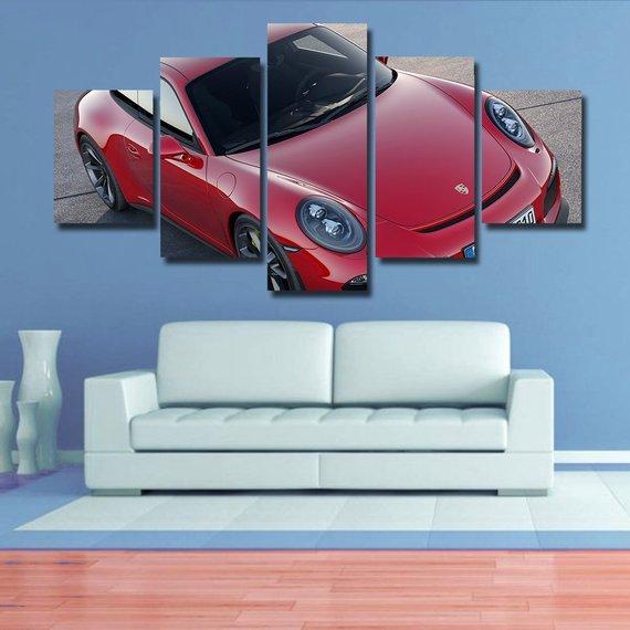 Porsche 911 #4 - Automative 5 Panel Canvas Art Wall Decor Porsche 911 #4 - Automative 5 Panel Canvas Art Wall Decor