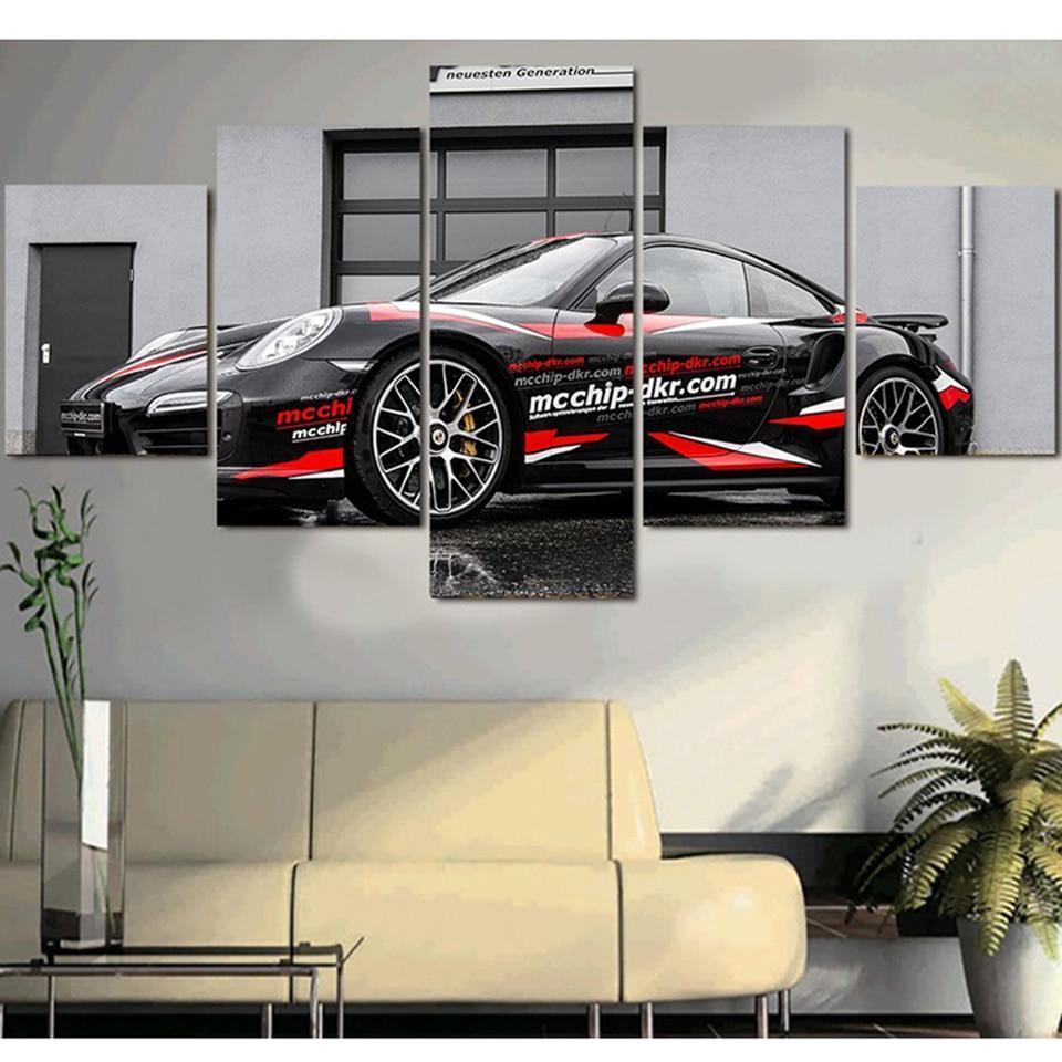 Porsche 911 Turbo S Car - 5 Panel Canvas Art Wall Decor Porsche 911 Turbo S Car - 5 Panel Canvas Art Wall Decor