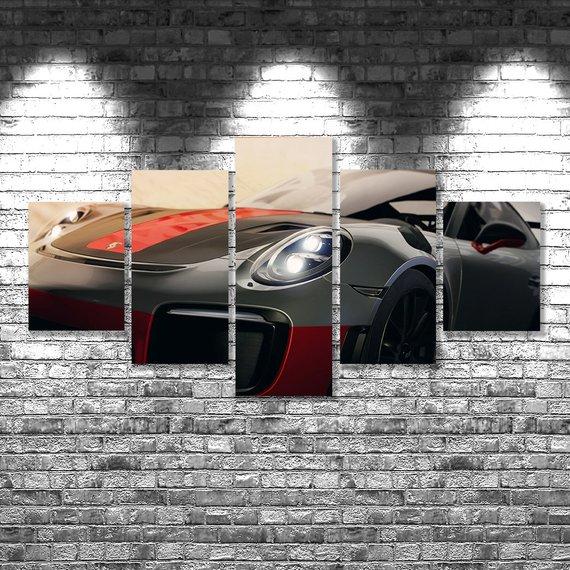 Porsche 911 - Automative 5 Panel Canvas Art Wall Decor Porsche 911 - Automative 5 Panel Canvas Art Wall Decor