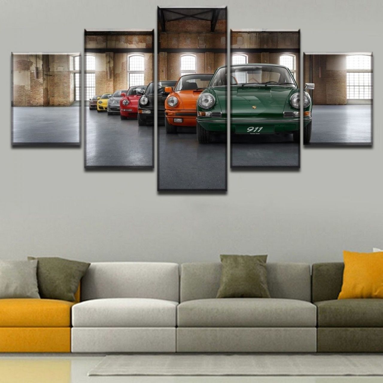 Porsche Car 911 Revolution Car - 5 Panel Canvas Art Wall Decor Porsche Car 911 Revolution Car - 5 Panel Canvas Art Wall Decor