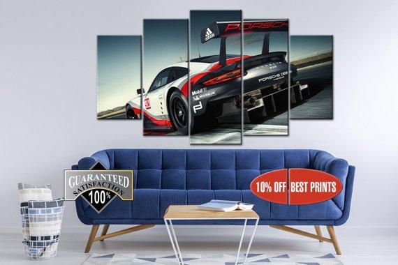 Porsche Sports Car - Sport 5 Panel Canvas Art Wall Decor Porsche Sports Car - Sport 5 Panel Canvas Art Wall Decor