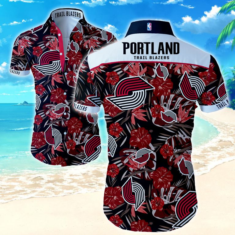 Portland Trail Blazers Hawaiian Shirt Summer Button Up Portland Trail Blazers Hawaiian Shirt Summer Button Up