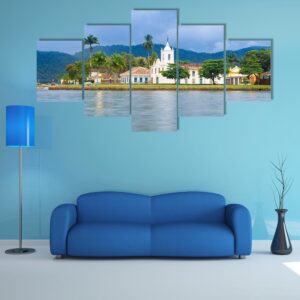 Portuguese Colonial And Brazilian Imperial Town - Nature 5 Panel Canvas Art Wall Decor