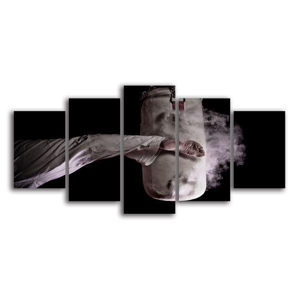 Power Kick - Sport 5 Panel Canvas Art Wall Decor Power Kick - Sport 5 Panel Canvas Art Wall Decor