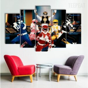 Power Rangers - Movie 5 Panel Canvas Art Wall Decor