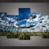 Prairie Landscape And Sky 01 - Nature 5 Panel Canvas Art Wall Decor