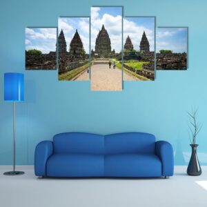 Prambanan Temple - Nature 5 Panel Canvas Art Wall Decor