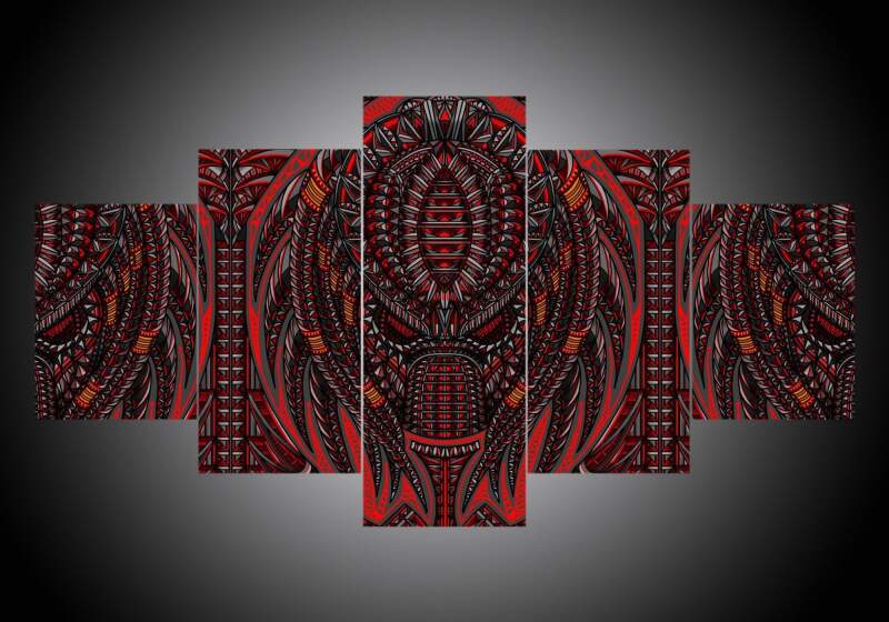 Predator 2 - Movie 5 Panel Canvas Art Wall Decor Predator 2 - Movie 5 Panel Canvas Art Wall Decor