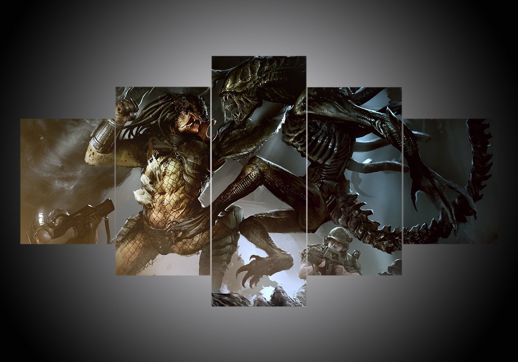 Predator 4 - Movie 5 Panel Canvas Art Wall Decor Predator 4 - Movie 5 Panel Canvas Art Wall Decor