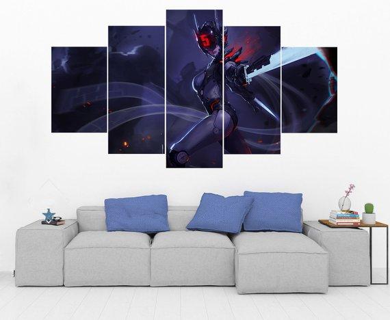 Project Fiora - League Of Legends - Gaming 5 Panel Canvas Art Wall Decor Project Fiora - League Of Legends - Gaming 5 Panel Canvas Art Wall Decor