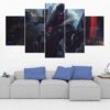 Project Jhin - League Of Legends - Gaming 5 Panel Canvas Art Wall Decor