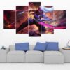 Project Katarina League Of Legends - Gaming 5 Panel Canvas Art Wall Decor