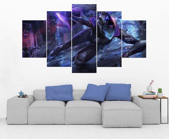 Project Vayne - League Of Legends - Gaming 5 Panel Canvas Art Wall Decor Project Vayne - League Of Legends - Gaming 5 Panel Canvas Art Wall Decor