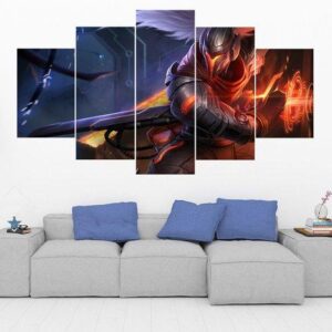 Project Yasuo - League Of Legends - Gaming 5 Panel Canvas Art Wall Decor