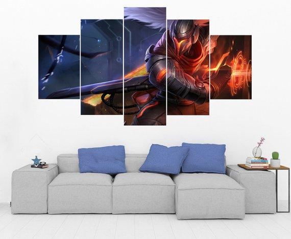 Project Yasuo - League Of Legends - Gaming 5 Panel Canvas Art Wall Decor Project Yasuo - League Of Legends - Gaming 5 Panel Canvas Art Wall Decor