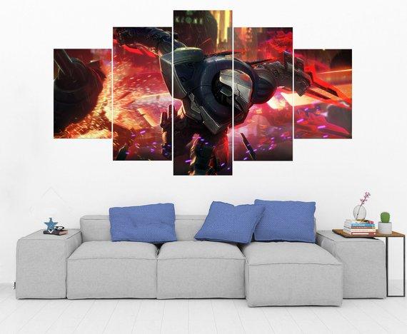 Project Zed - League Of Legends - Gaming 5 Panel Canvas Art Wall Decor Project Zed - League Of Legends - Gaming 5 Panel Canvas Art Wall Decor
