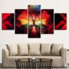 Psychedelic Butterfly - Abstract Animal 5 Panel Canvas Art Wall Decor