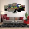 Psychedelic Music - Music 5 Panel Canvas Art Wall Decor