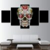 Psychedelic Roses & Flowers - Abstract 5 Panel Canvas Art Wall Decor