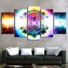 Psychedelic Space - Abstract 5 Panel Canvas Art Wall Decor