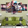 Psychedelic Weed Effect - Abstract 5 Panel Canvas Art Wall Decor