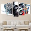 Psychedelic Woman - Abstract 5 Panel Canvas Art Wall Decor