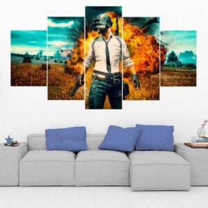 Pubg 4 - Gaming 5 Panel Canvas Art Wall Decor