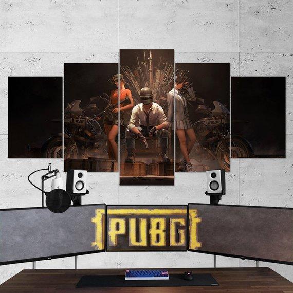 Pubg Playerunknowns Battlegrounds 06 - Gaming 5 Panel Canvas Art Wall Decor Pubg Playerunknowns Battlegrounds 06 - Gaming 5 Panel Canvas Art Wall Decor