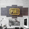 Pubg Playerunknowns Battlegrounds Logo 04 - Gaming 5 Panel Canvas Art Wall Decor