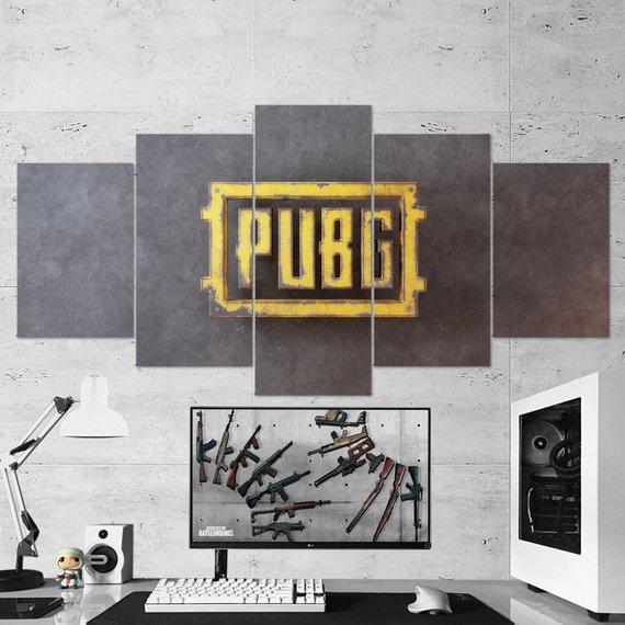Pubg Playerunknowns Battlegrounds Logo 04 - Gaming 5 Panel Canvas Art Wall Decor Pubg Playerunknowns Battlegrounds Logo 04 - Gaming 5 Panel Canvas Art Wall Decor