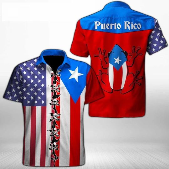 Puerto Rico Hawaiian Shirt Summer Button Up Puerto Rico Hawaiian Shirt Summer Button Up