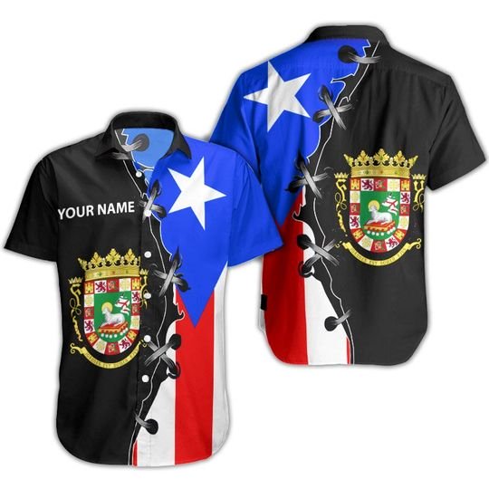 Puerto Rico Hawaiian Shirt Summer Button Up Puerto Rico Hawaiian Shirt Summer Button Up