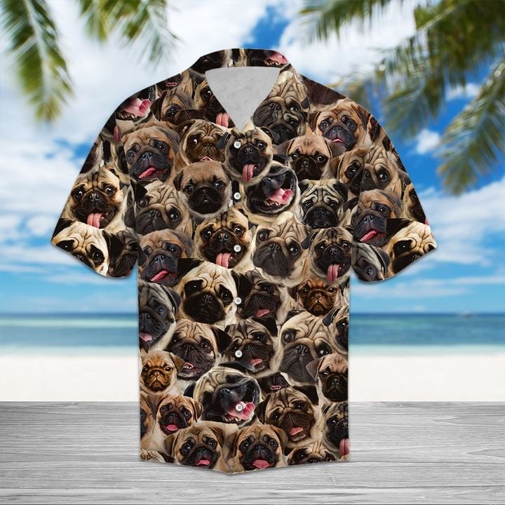 Pug Hawaiian Shirt Summer Button Up Pug Hawaiian Shirt Summer Button Up