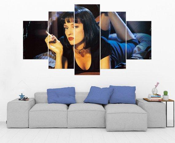 Pulp Fiction Movie - Movie 5 Panel Canvas Art Wall Decor Pulp Fiction Movie - Movie 5 Panel Canvas Art Wall Decor