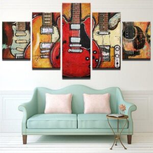 Purple Moth Orchid Flower Water Flowers Nature - Abstract 5 Panel Canvas Art Wall Decor