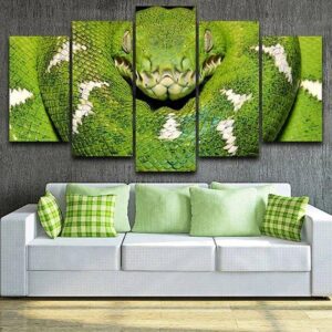 Python Snake Snake - Animal 5 Panel Canvas Art Wall Decor