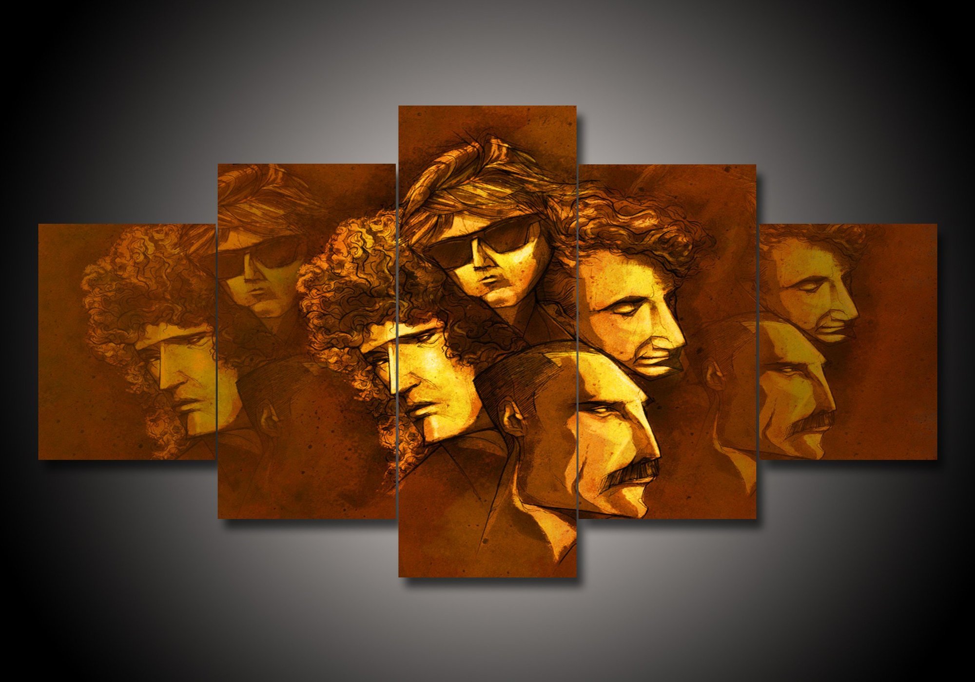 Queen - Music 5 Panel Canvas Art Wall Decor Queen - Music 5 Panel Canvas Art Wall Decor