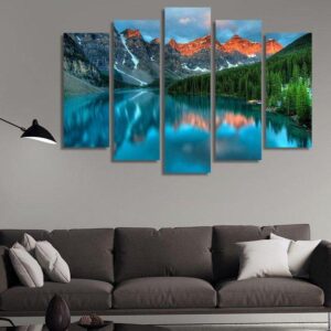 Quiet Scenery - Nature 5 Panel Canvas Art Wall Decor