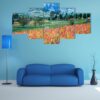 Quinoa Cultivated Fields - Nature 5 Panel Canvas Art Wall Decor