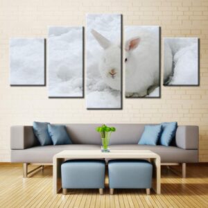 Rabbit 2 - Animal 5 Panel Canvas Art Wall Decor